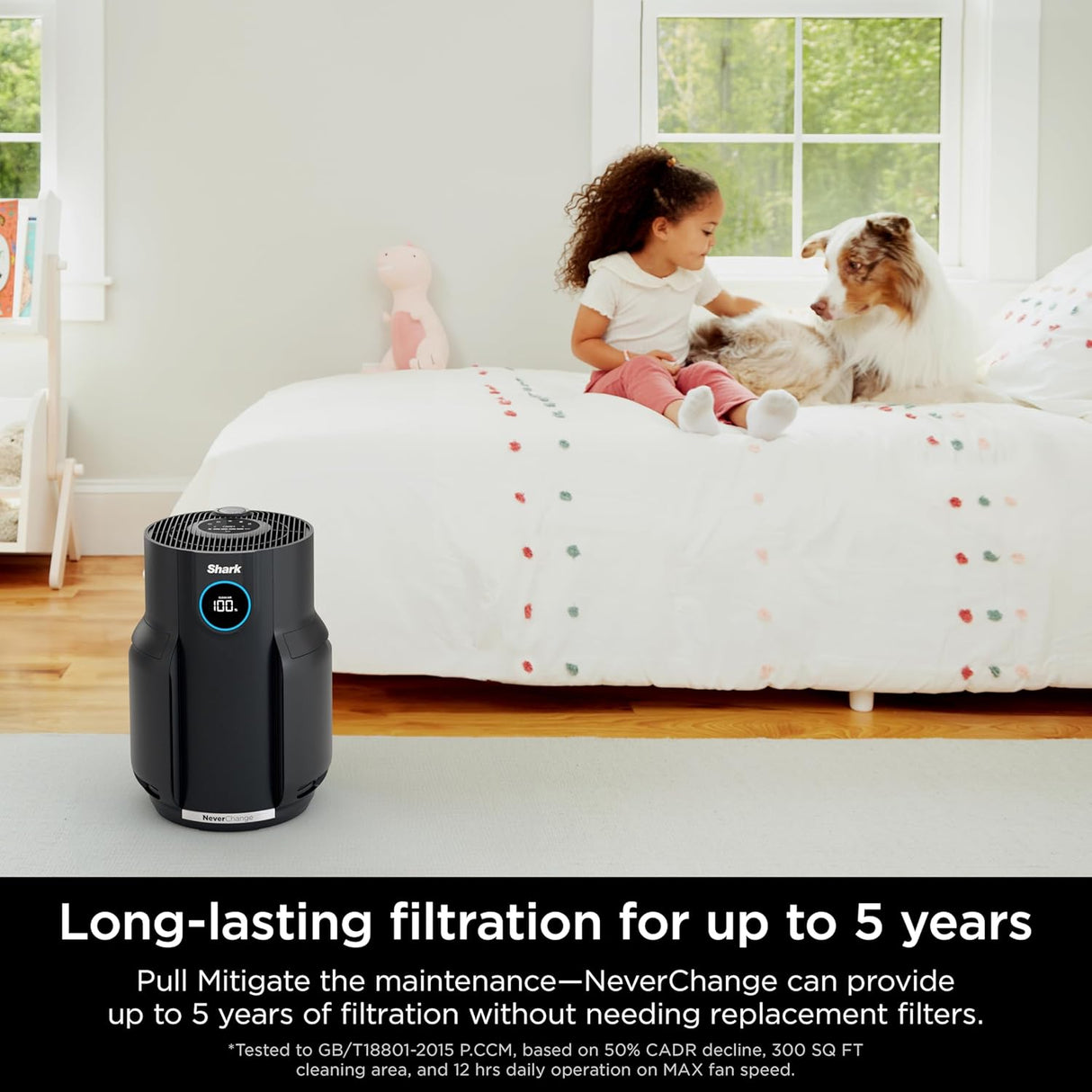 Purificador de aire Shark con filtro HEPA y tecnología Clean Sense