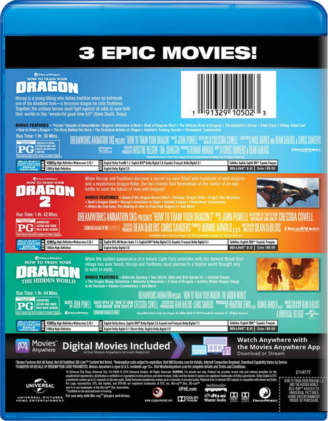 Colección: Cómo Entrenar a tu Dragón - Blu-ray + Digital