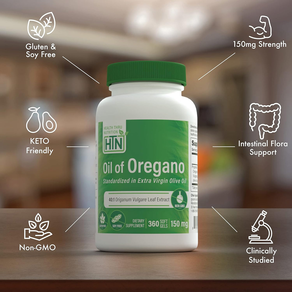 Suplemento Oil of Oregano Softgels Wild Harvested Non-GMO