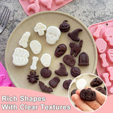 Moldes de Silicona Halloween, 3 Pack, para Chocolate y Repostería