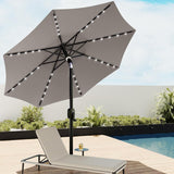 Sombrilla de patio y 8 varillas resistente UPF 50