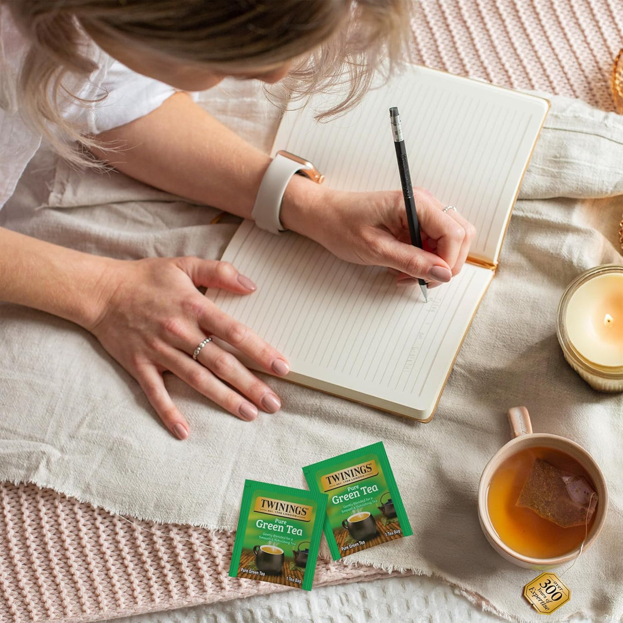 Té Verde Puro Twinings 100 Bolsas Individuas Ref. 123