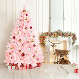 Árbol de Navidad Artificial SUNCROWN 6ft Flocked Premium 1000 Ramas
