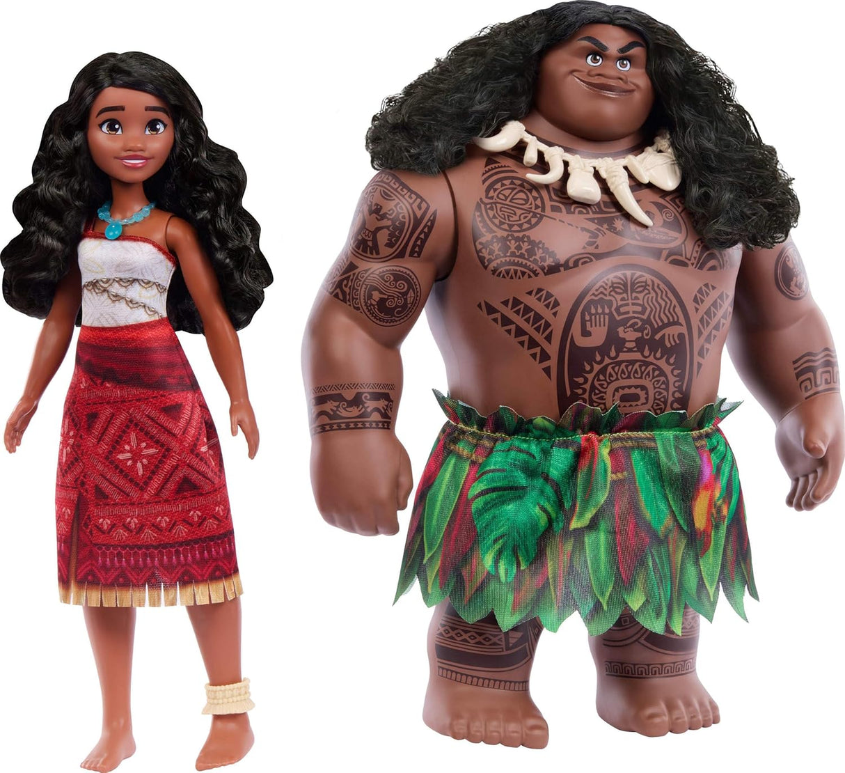 Muñecas Moana y Maui Mattel Disney Set 2 con accesorios y ropa desmontable