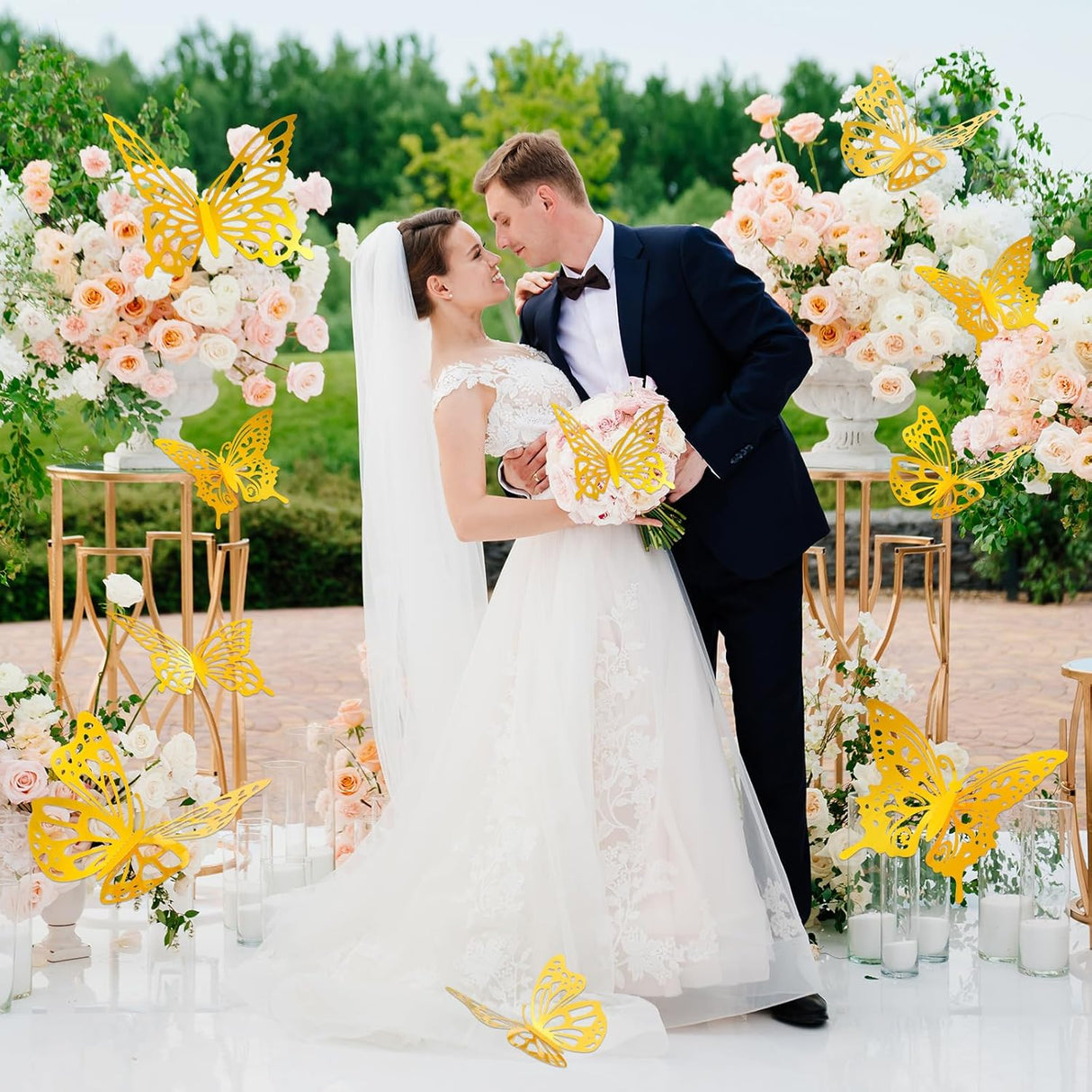 Decoración de Mariposas 3D Yeaqee 24 Pcs para Fiestas