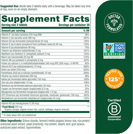 Suplemento Vitaminas MegaFood Multi  para mujeres 60 und