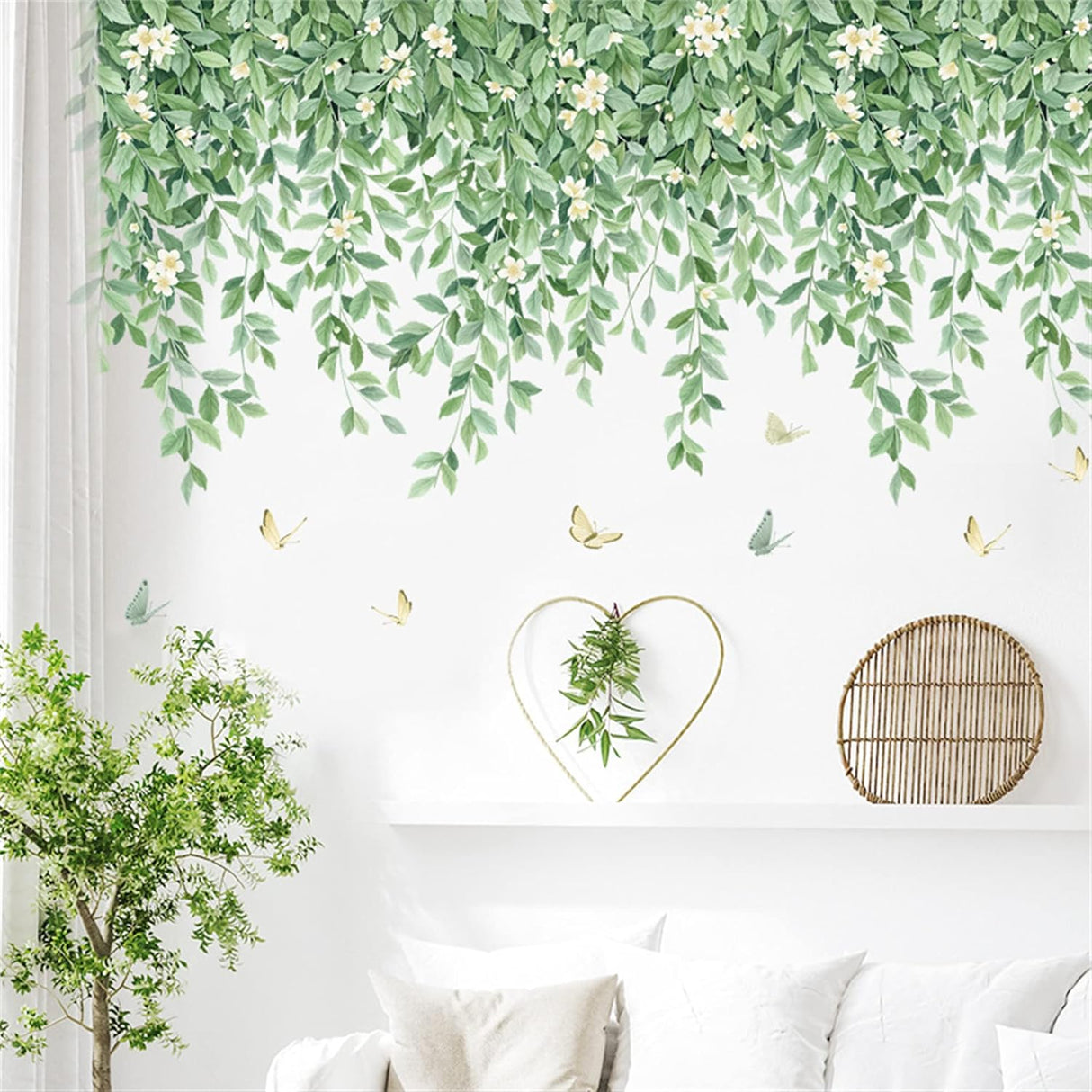 Vinilo WAFT YEARN Decoración Pared Hojas Vínculo Removible