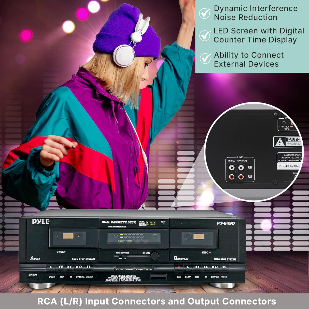 Grabadora de Cassette Pyle USA con Montaje en Rack y CrO2