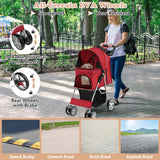 Carrito para Perros Giantex, Plegable, Ruedas Bloqueables, 4 en 1