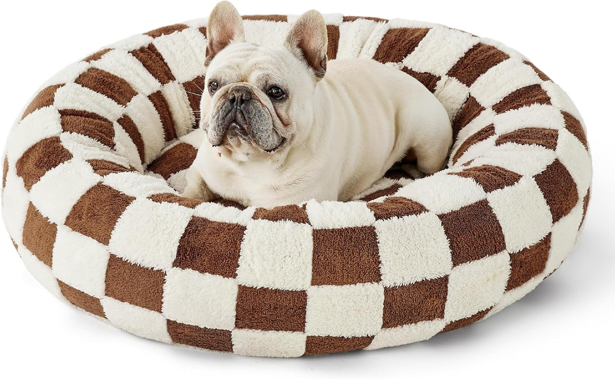 Cama Redonda para Perros Pequeños Lesure, Antiestrés, Lavable
