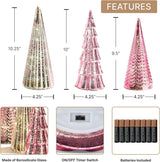 Árboles de Navidad LampLust con luces, Set de 3, 10 pulgadas