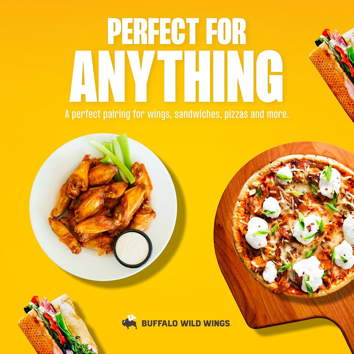Salsa de Ajo Parmesano Buffalo Wild Wings, 12 fl oz, Sazonador