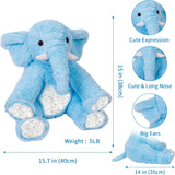 Peluche gigante de Elefante super suave color azul