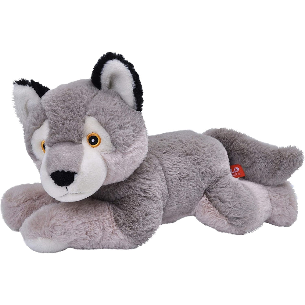 Peluche de lobo, para niños, color gris, 13 pulgadas
