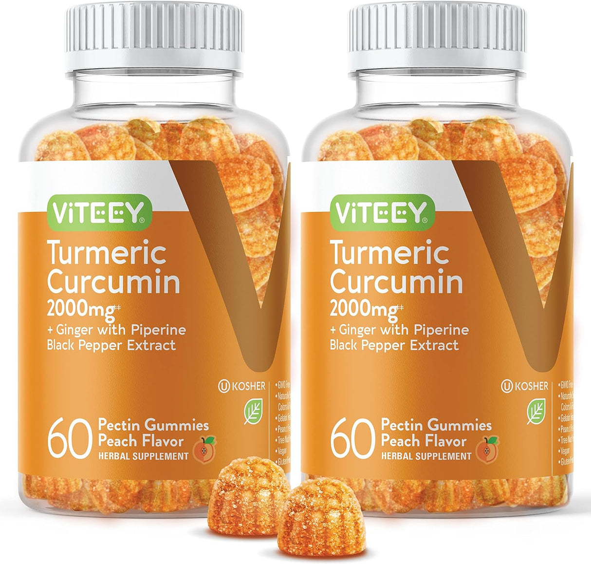 Suplementos Gomitas de Cúrcuma y Jengibre con Pimienta 60 Un