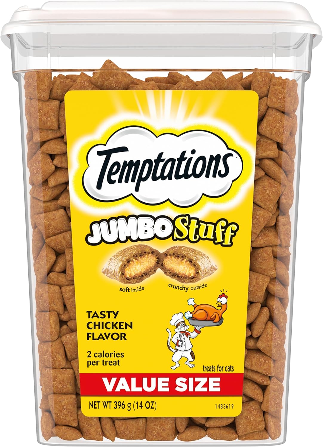 Bocadillos crujientes y suaves para gato, sabor pollo