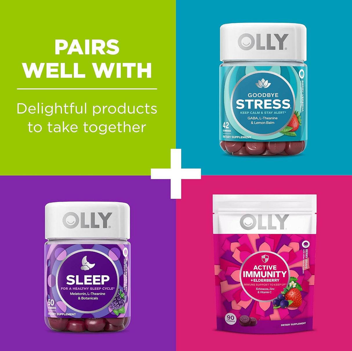 Suplementos Olly Daily Energy pasión tropical gomosos 60 un