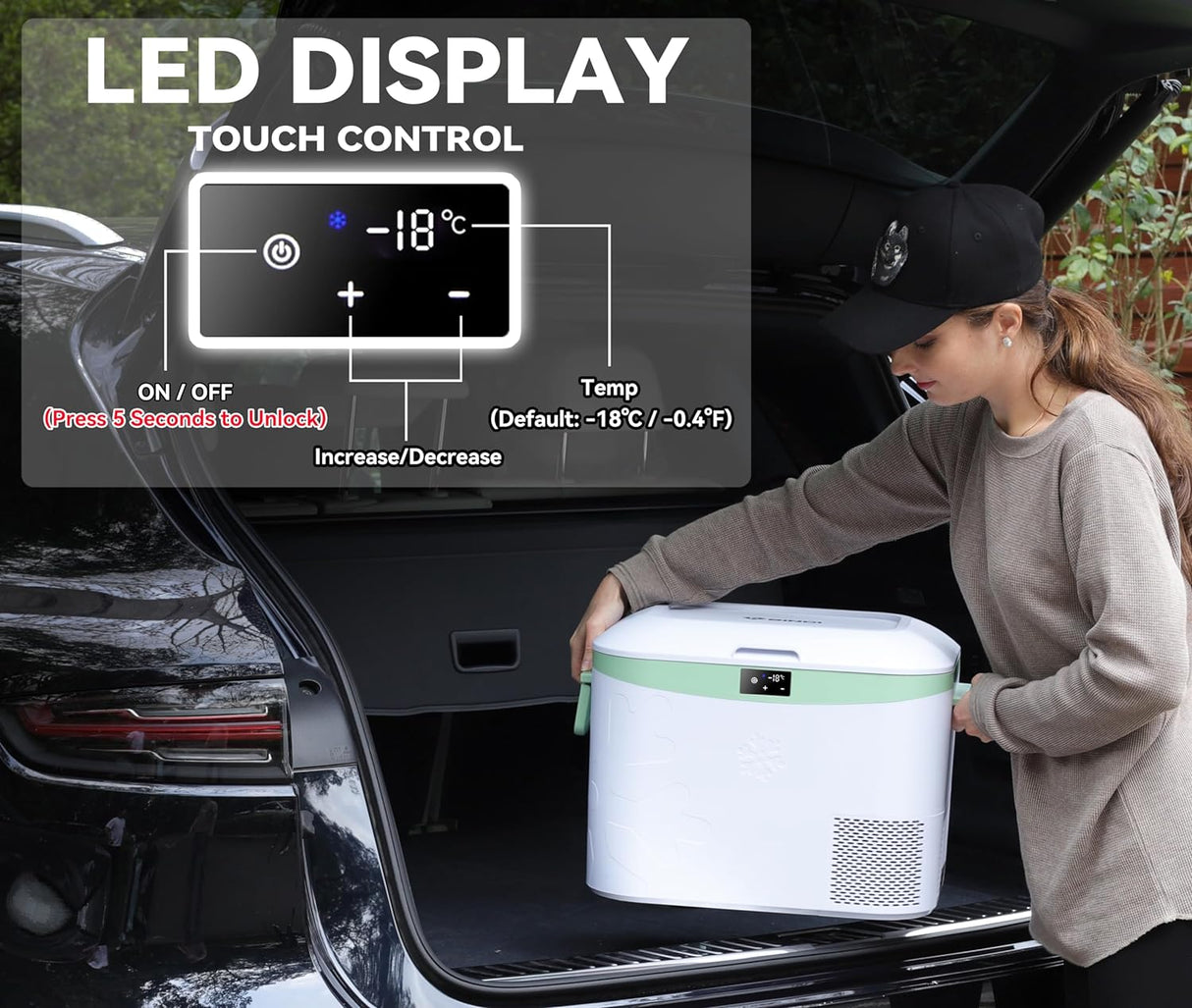 Refrigerador portátil de 12 V para automóvil 19 cuartos