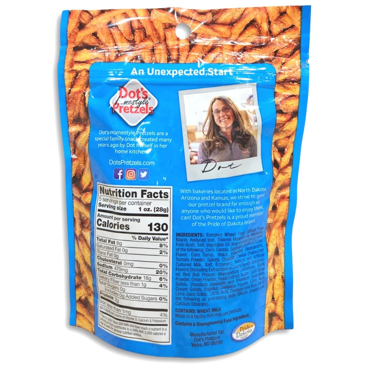 Pretzels estilo casero, sabor suroeste, bolsa de 5 oz