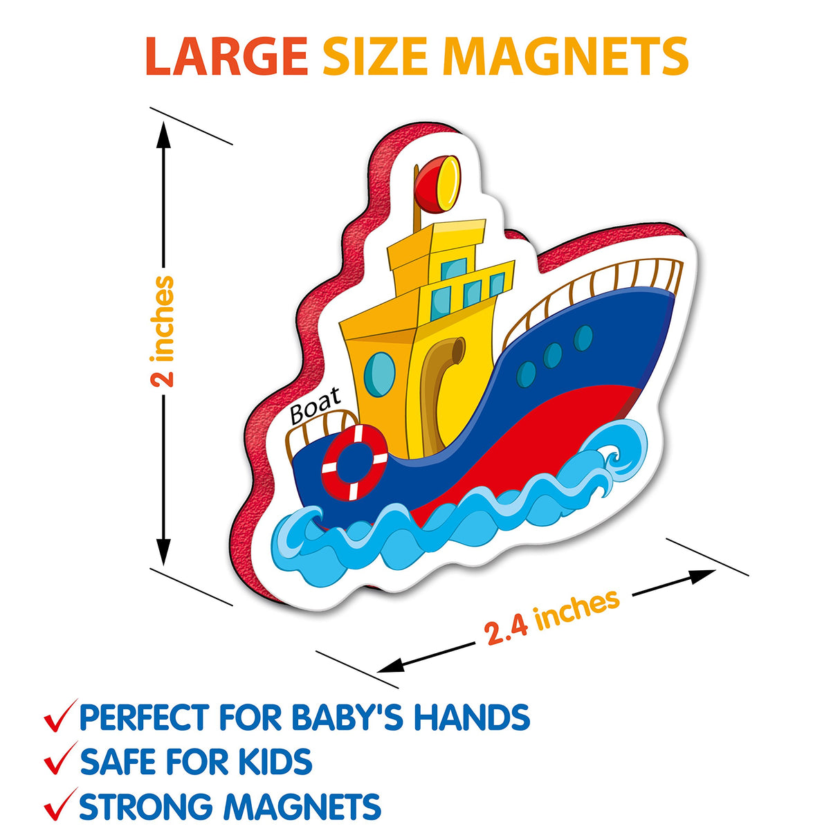 Imanes de refrigerador para niños pequeños