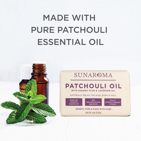 Sunaroma Jabón natural para el cuidado de la piel pachulí