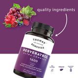 Suplemento Remedies Resveratrol 1600mg antioxidante orgánico