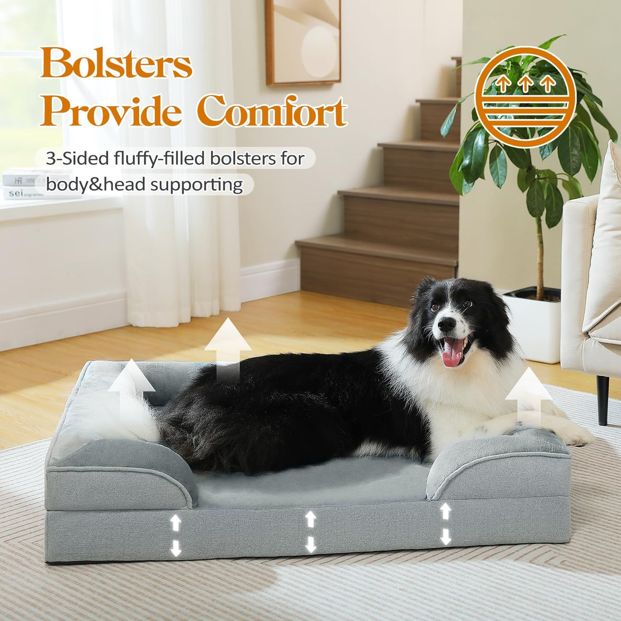 Cama ortopédica para perro PAWZ Road, lavable, tamaño grande