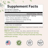 Extracto de Té Verde EGCG 9000mg, 300 cápsulas, Potencia Máxima