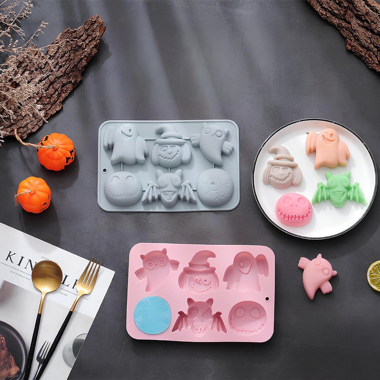 Moldes de Silicona para Halloween - Ideal para Chocolates y Dulces