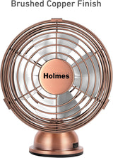 HOLMES Ventilador de Escritorio Mini USB, 4 Aspas, 100° Tilt