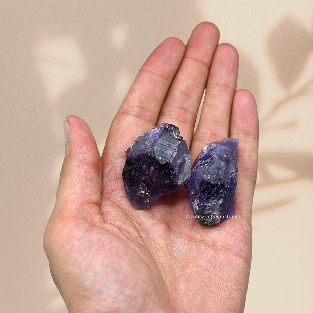 2 piezas de cristales crudos de amatista y piedras curativas