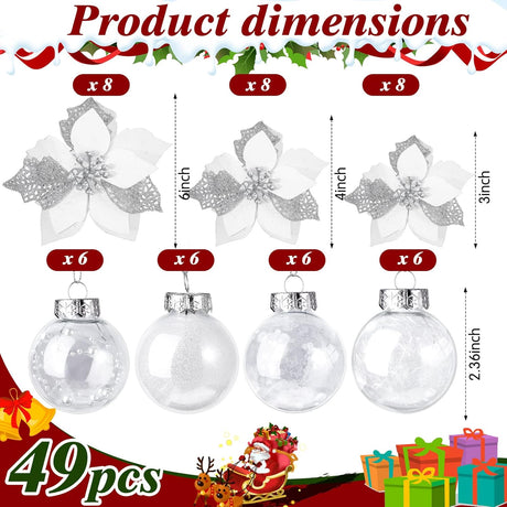 Juego de Decoración de Árbol de Navidad, 49 Pzs, Navidad