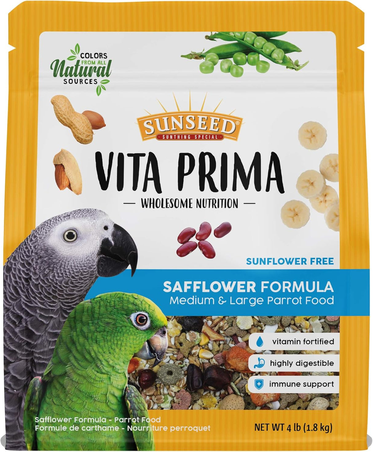 Sunseed Vita Prima NutriciónAlimento para loros grandes,4Lbs