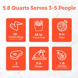 Air Fryer COSORI 12 en 1, 5.8QT, Cocina Rápida AdaptIQ