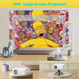 Proyector Bluetooth Mini, Full HD 1080P, Portátil y Compacto