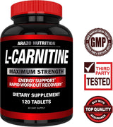 Suplemento L-carnitina, 120 tabletas con aminoácido