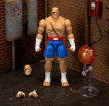 Figura de acción Sagat Street Fighter II Jada, articulada, accesorios y soporte, 7.6