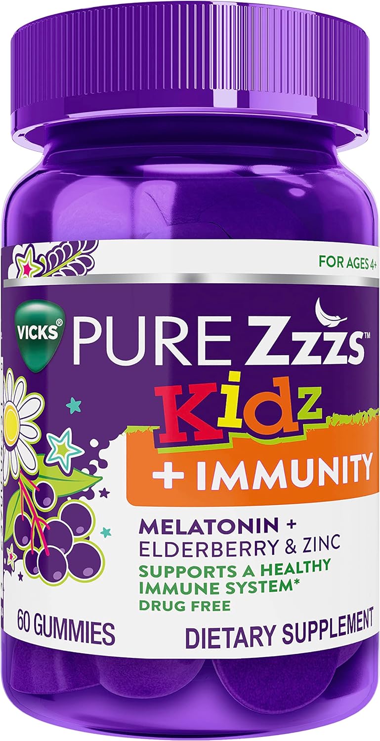 VICKS PURE Kidz + Immunity, gomitas para dormir para niños