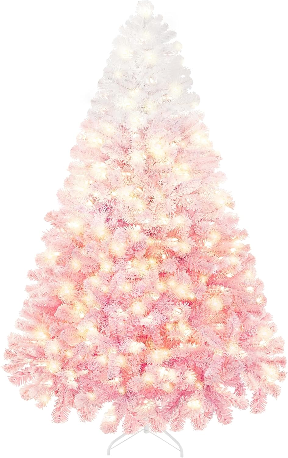 Árbol de Navidad artificial Yaheetech 7.5ft con luces blancas