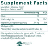 Magnesio Glicinato Líquido Genestra, Función Muscular, 15.2 oz