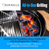 Insert para parrilla SnS Grills, acero inoxidable, 22 Original