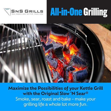 Insert para parrilla SnS Grills, acero inoxidable, 22 Original