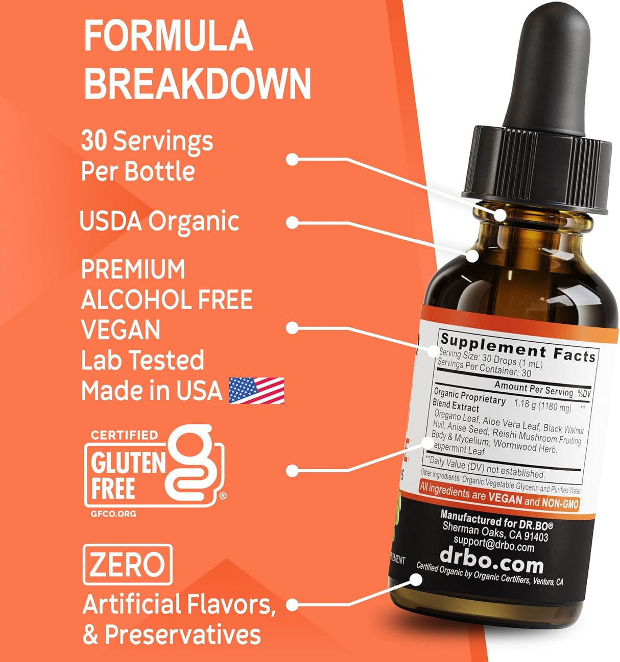 Candi Cleanse Suplemento Oregano y Wermut Orgánico 1 oz