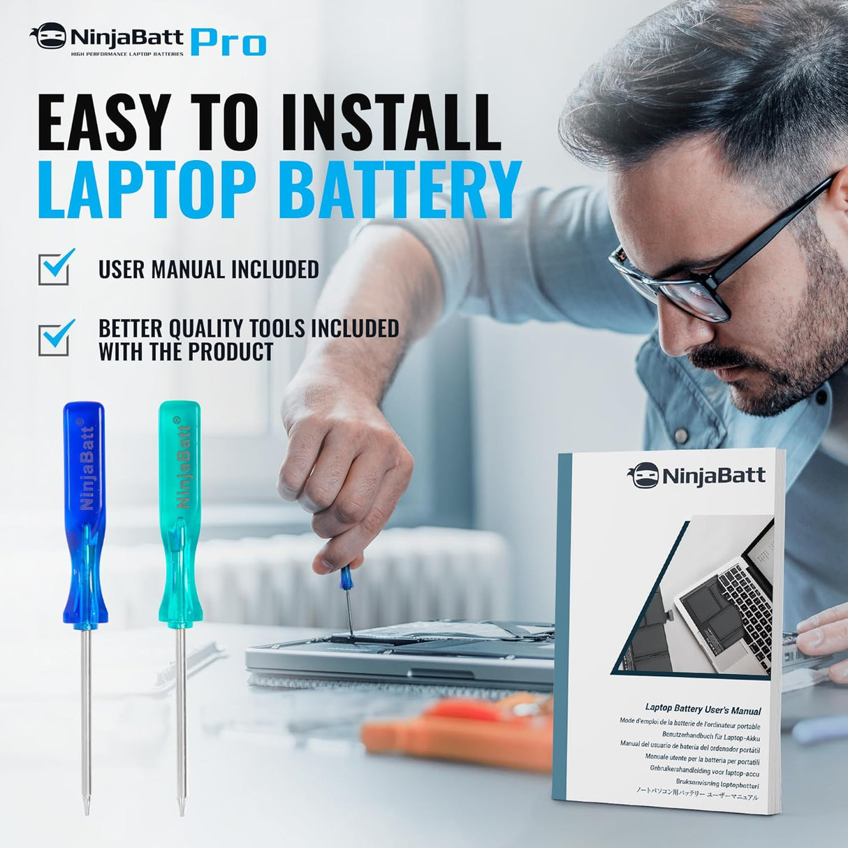 Batería de repuesto A1713 para MacBook Pro A1713 NinjaBatt