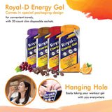 Gel Energético Royal-D para running, variedad, 20 pzas
