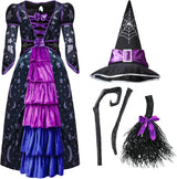 Disfraz de Bruja para Niña Spooktacular Creations con Escoba