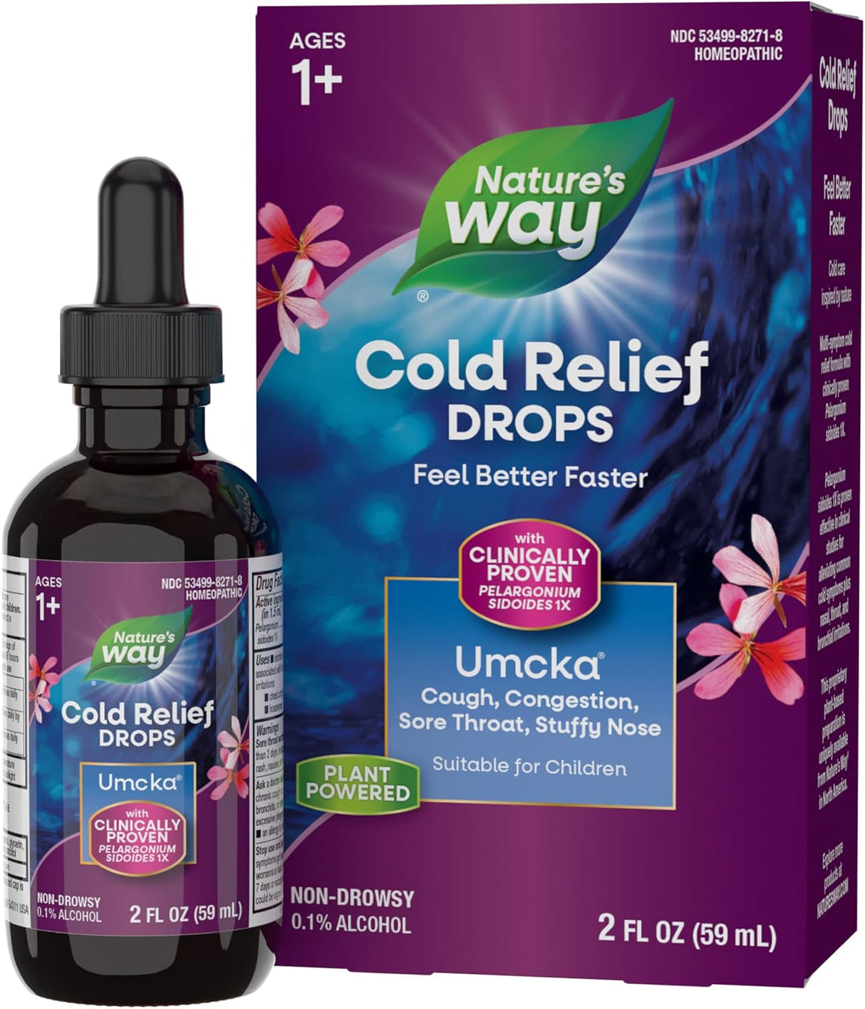 Umcka ColdCare Nature's Way, Alivia resfriados, sin drowsiness, 2 oz