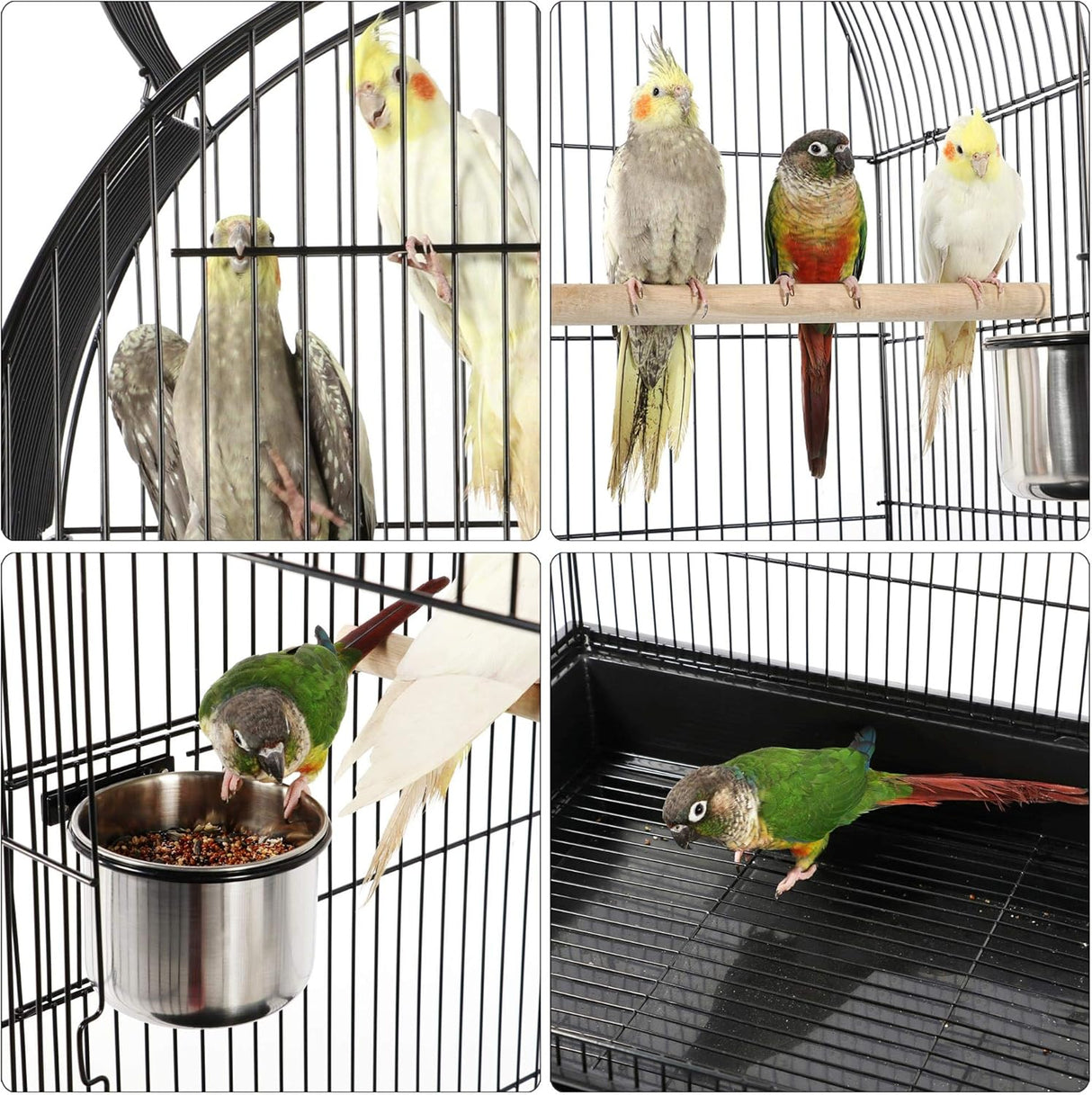 Yaheetech Jaula para pájaros de 59 pulgadas con tapa abierta