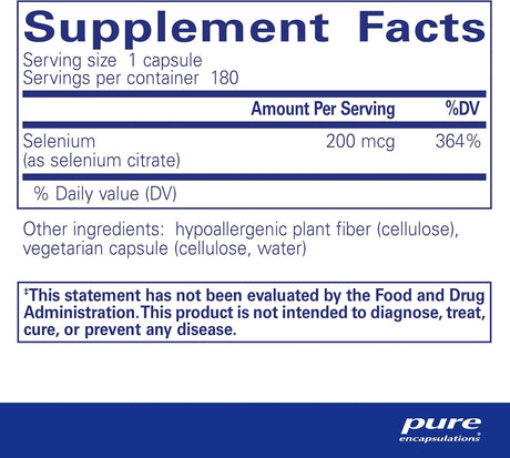 Suplementos  Selenio citrato antioxidante hipoalergénico