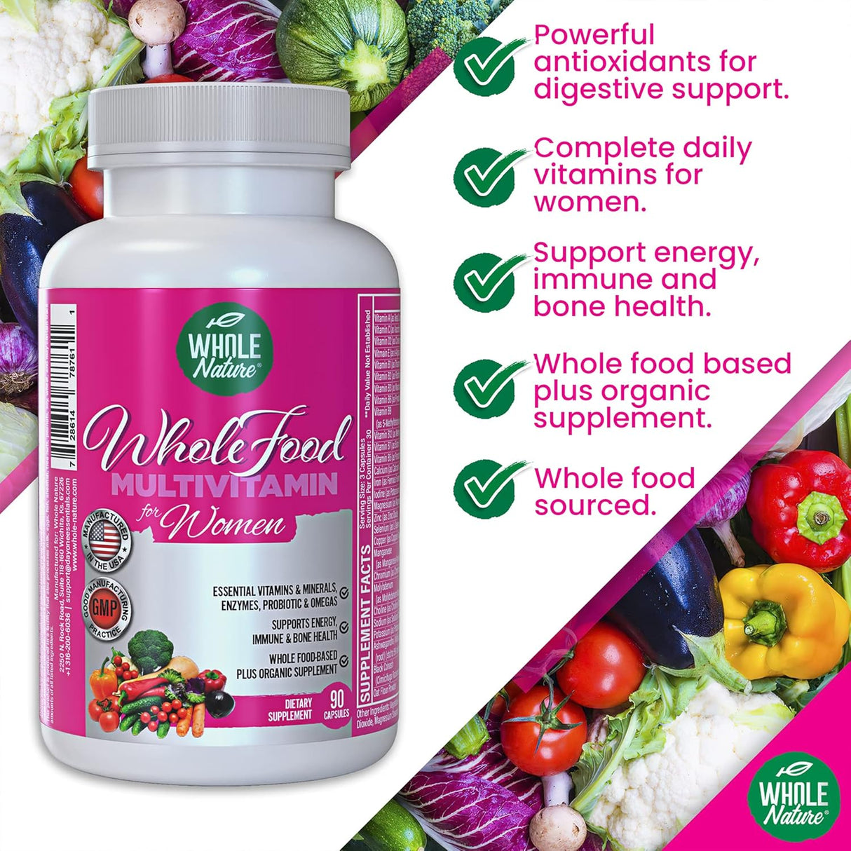 Multivitamínico Integral para Mujeres - 90 Cápsulas Veganas